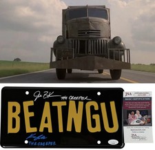 Jonathan Breck & Kevin Ball signed License Plate BEATNGU!, The Creeper - Jeepers