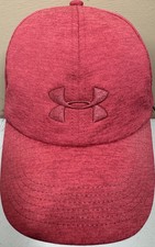    Under Armour UA Free Fit Women's Red Heather Adjustable Baseball Cap Hat   