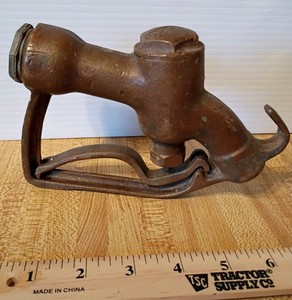Buckeye 845C Gas Pump Brass Handle Nozzle Fuel  Vintag Spring + Triger Work Good