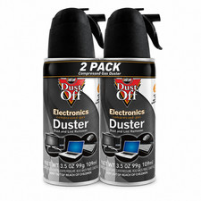 Dust-Off Electronics Compressed Air Duster PC Keyboard Cleaner Spray 2 Pack