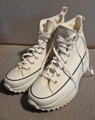 Converse Run Star Hike Hi Platform Egret White Men's Size 10 New Without Box