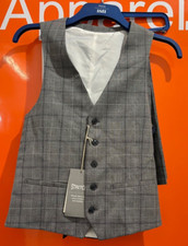 Moss 1851 Slim Fit Trousers 32S  Slim Fit Stretch Waistcoat 36R, Grey,  /B40/