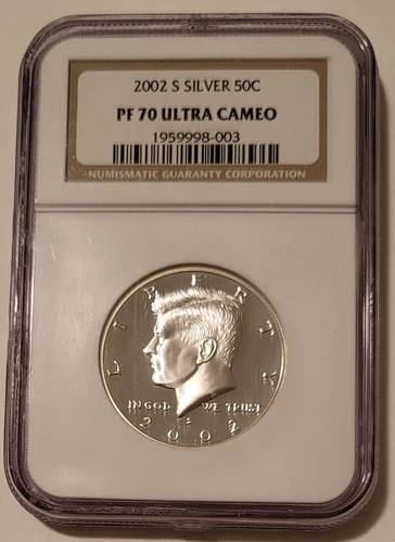 2002 S Silver Kennedy Half Dollar Proof PF70 UC NGC