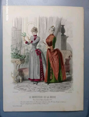 French Fashion Print ”Le Moniteur DE LA Mode