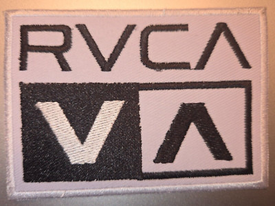 RVCA IRON ON PATCH 4'' X 2.75''  FAST FREE SHIPPING W/ TRACKING