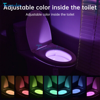 2pcs RGB full Color Motion Sensor Smart Night Light LED for Toilet Bowl Bathroom