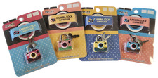 2 or 6 Small Metal Novelty Camera Theme Padlocks for Suitcases Backpacks FreeP&P