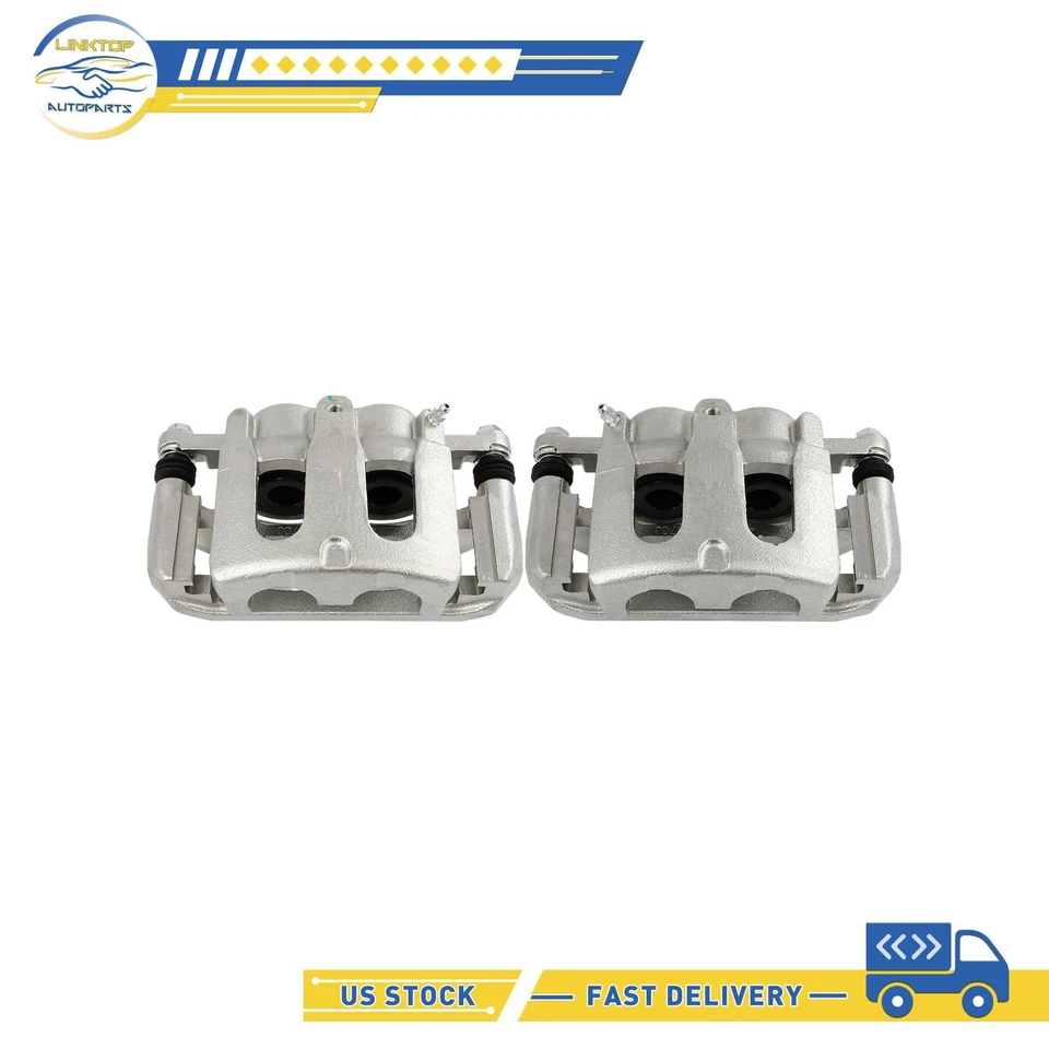 Par de pinzas de freno delanteras con soporte para Ford Explorer 13-19 2011-19 Lincoln MKT Foto 4 de 4
