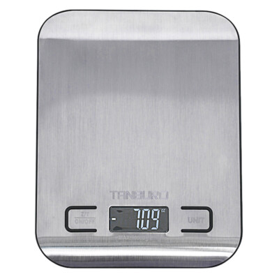 Küchenwaage digital Edelstahl LCD Anzeige 10kg 1g Messung elektronische Waage