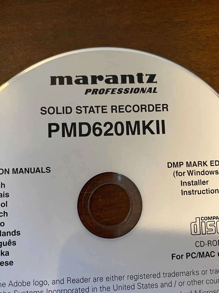 Marantz PMD620MKII Professional Digital Portable Audio Recorder CD Manual - Image 2 of 4