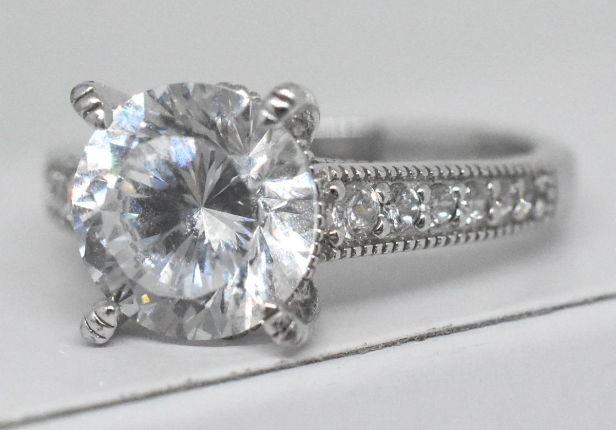 Signed PAJ CZ Cubic Zirconia Sterling Silver 925 Cocktail