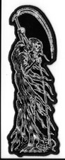 STANDING GRIM REAPER  JACKET PATCH biker iron on