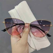 Oversized Vintage Cat Eye Sunglasses UV400 Women Summer Driving Outdoor Wear
