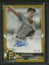 Mitch Keller 2018 Bowman Auto #d /50 Paper Pittsburgh Pirates