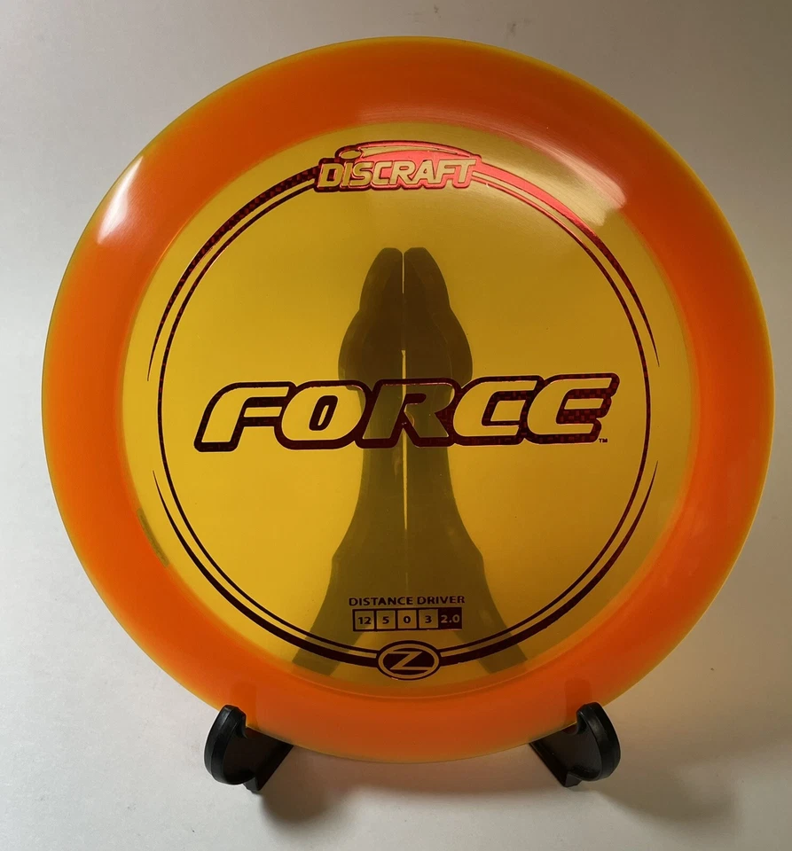 Discraft Z Force Distance Driver Orange with Red Checker Stamp Disc Golf, 176 g - Image 2 of 4