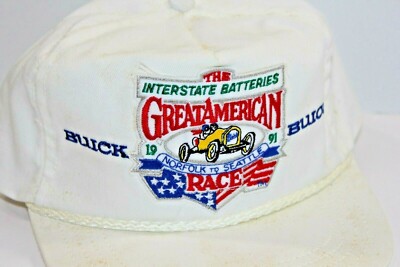 Interstate Batteries Great American Race VA to WA Buick 1991 Hat Cap Adjustable 