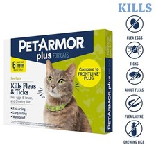 PetArmor Plus Flea  Tick Prevention Treatment for Cats Over 1.5 lbs - 6 Dose