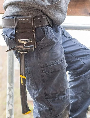 Leather Hammer Holder Tool Belt Work Pouch Brown Stainless Steel Loop Pouch 117 - Picture 5 of 5