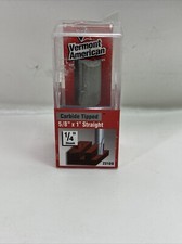 Vermont American 23108 5/8" x 1" Straight-Carbide Router Bit 1/4" Shank