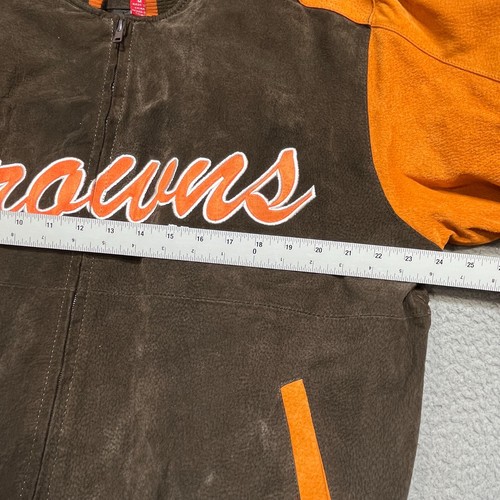 Cleveland Browns Vintage NFL Bomber Jacket Suede Quilted Lined Mens Medium 80s - Picture 8 of 17