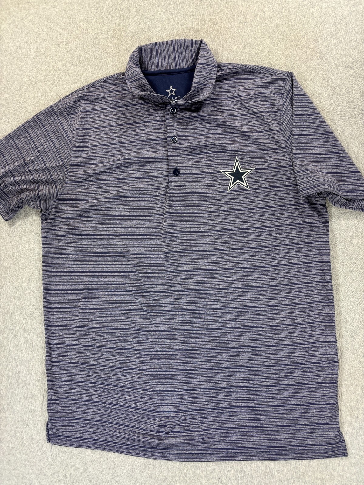 Dallas Cowboys Authentic Short Sleeve Polo Shirt (Men's Large) Blue