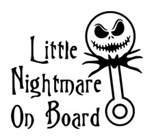 Baby On Board Little Nightmare Decal 1 5.25"x6" Choose Color
