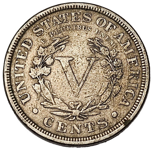 1888 5C Liberty Nickel-XF-KM 112-Free USA Shipping - Picture 2 of 2