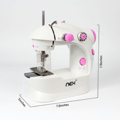 Portable Electric Mini Sewing Machine Beginners 2 Speed DIY Embroidery Machine