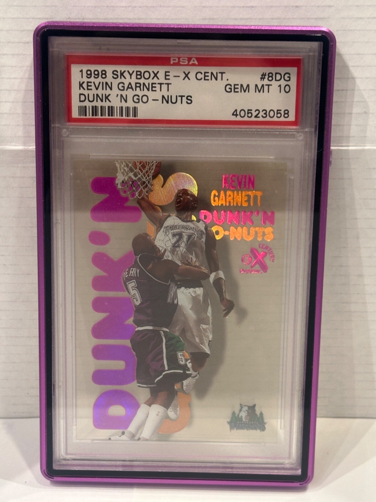 Kevin Garnett 1998 SkyBox E-X Century #8DG Dunk 