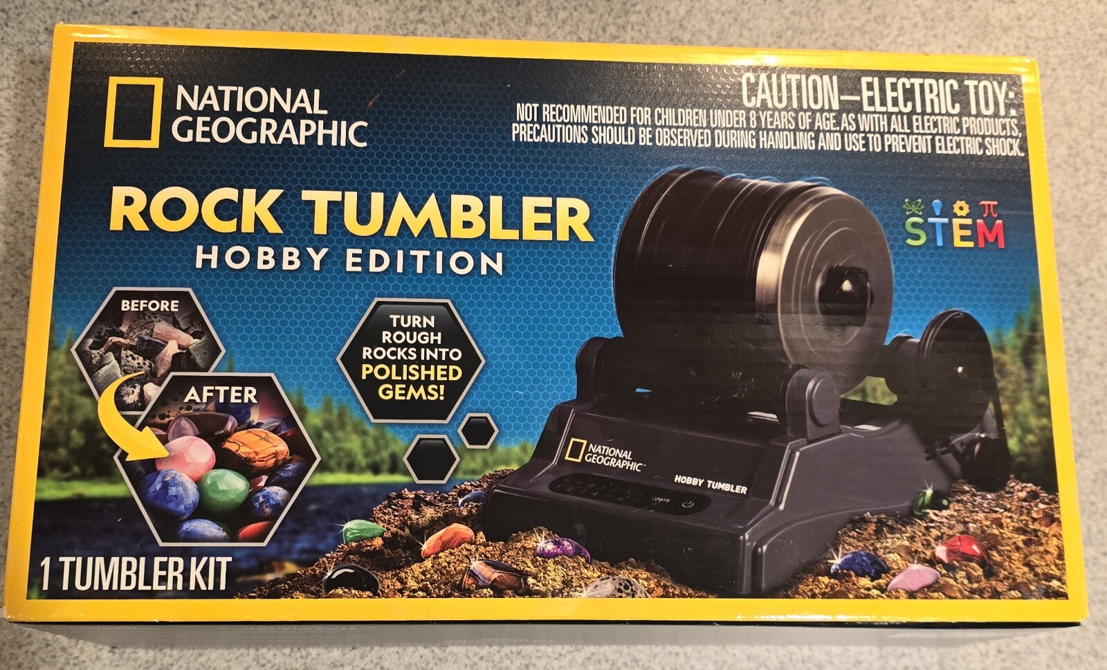 NEW! NATIONAL GEOGRAPHIC Rock Tumbler Hobby Edition STEM 816448020421
