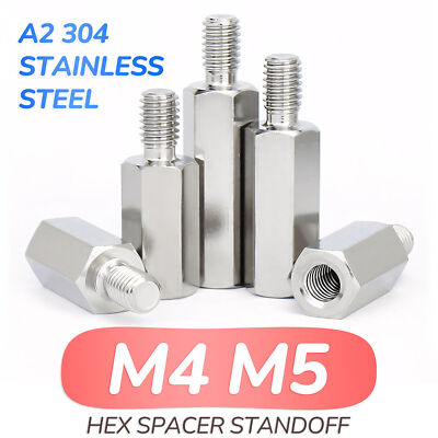 Male Female Stainless Steel Hex Spacer Standoff Threaded Pillar for PCB M4 M5