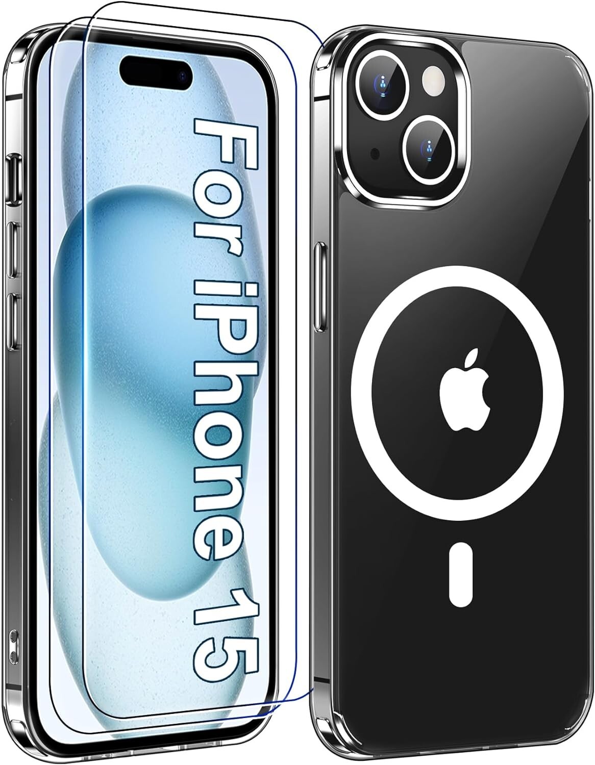 MOZOTER Magnetic for iPhone 15 Case Compatible with Magsafe & Screen Protector-image