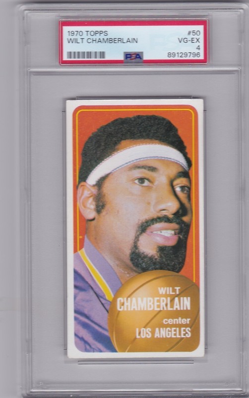 1970 TOPPS BASKETBALL WILT CHAMBERLAIN #50 LAKERS PSA 4