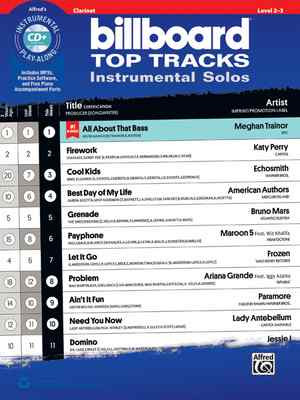BILLBOARD TOP TRACKS INSTRUMENTAL SOLOS ''CLARINET'' MUSIC BOOK/CD BRAND NEW SALE