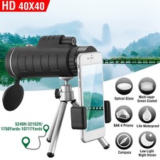 40x40 Optical Monocular Telescope w/ FMC Lens Low Light Vision For Bird Watching