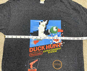 Duck Hunt Nintendo Shirt Adult Graphic Spellout Gaming Gamer Classic 80s NES M