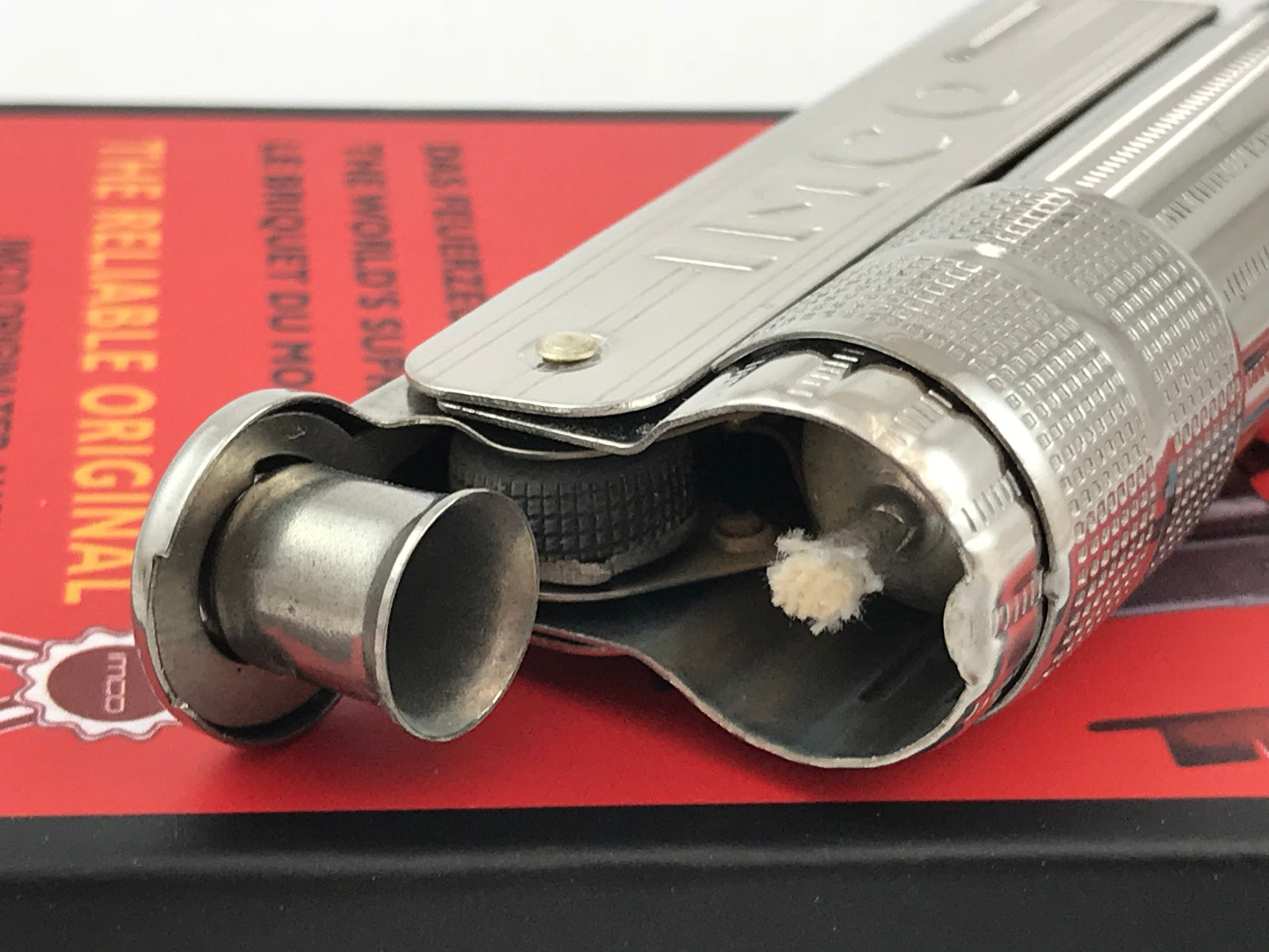 IMCO Super Benzin Triplex mit Logo neu ovp Chrome Oil Nickel Feuerzeug ...