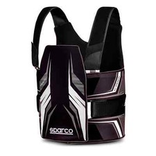 SPARCO 002406KNRBI0XXS Corpetto Karting Paracostole"K-TRACK" Nero/Bianco- tg:XXS