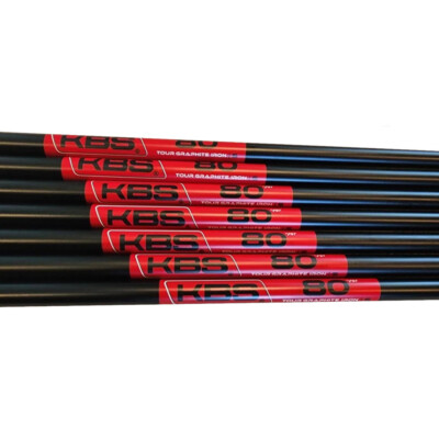 NEW Authentic KBS Tour Graphite 80 Iron Shafts Stiff .370 Lot of 7 Shafts
