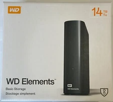 WD 14TB Elements Desktop External Hard Drive - WDBWLG0140HBK-NESN Lightly Used