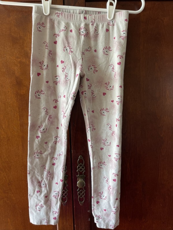 place girls leggings size M 8/8 pink unicorns 