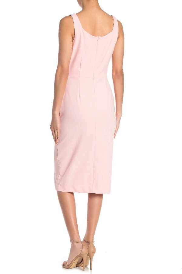 Betsey Johnson Scuba Crepe Sleeveless Midi Dress Blossom Bliss