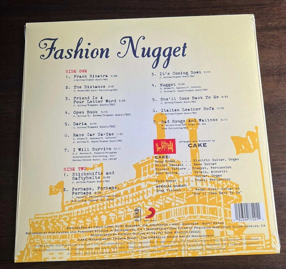 Cake Fashion Nugget LP Red Vinyl Exclusive Color 90s Vinyl Sealed New - Image 2 of 2
