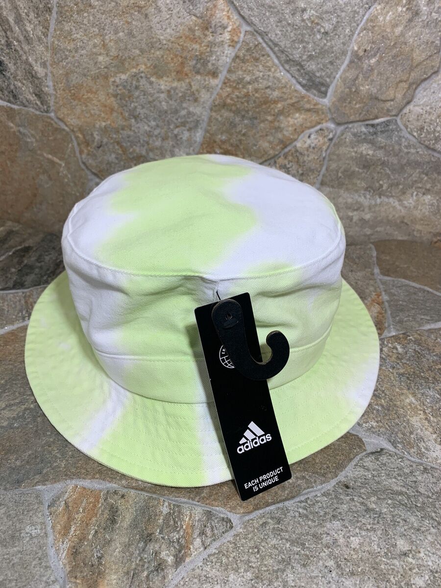 Adidas Bucket Hat Cap Lime Green/White New Without Tags