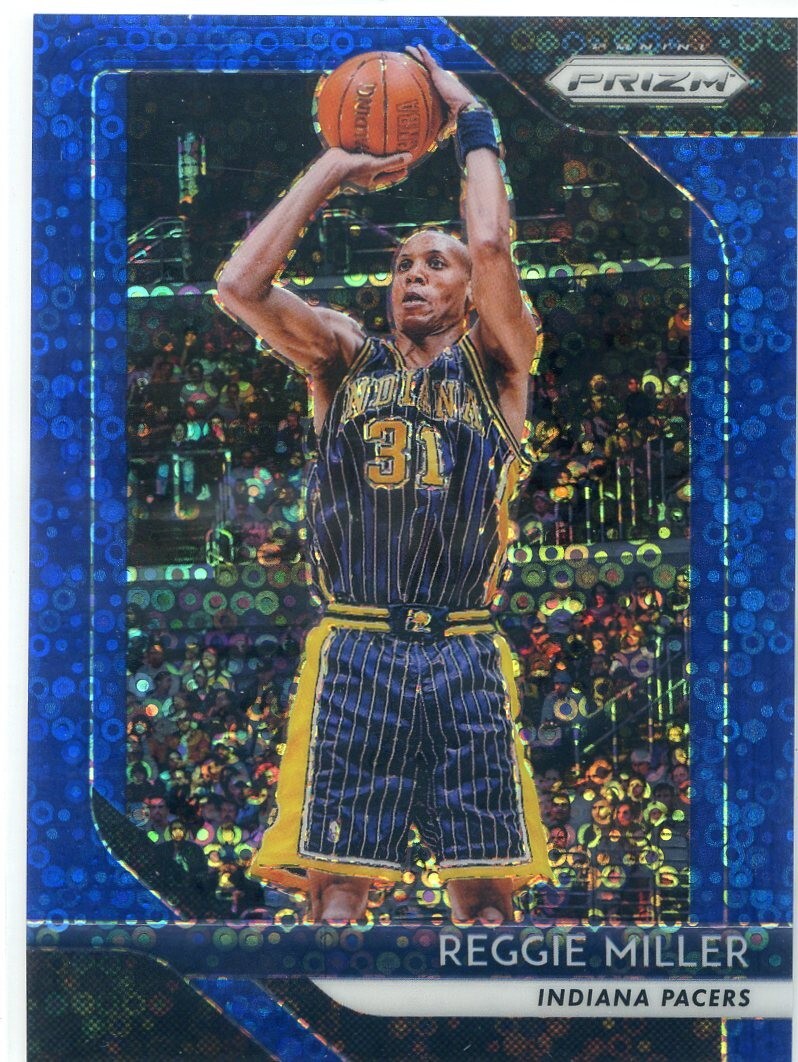 2018-19 Panini Prizm Fast Break REGGIE MILLER #55 BLUE DISCO PRIZM /175 PACERS