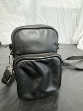 small leather camera bag