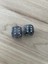 2X Glow In The Dark Gray Dice Tire Wheel Valve Stem Caps Bicycle Bike Car Truck