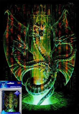 120ct Max Protection Small Deck Shuffle-Tech Sleeves YuGiOh! Size MATRIX DRAGON