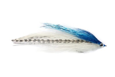 Daz's Blue & White Deceiver Fliege Hecht Barsch Zander Fliege Fulling Mill