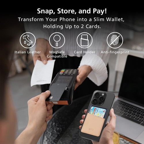 Leather Wallet Case with Card Holder Compatible with iPhone 16, 15, 14, 13, 1... - Picture 2 of 8